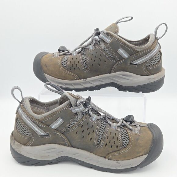 Keen Utility Atlanta Cool Ii ESD Womens 7 Brown Gray Steel Toe Work Shoe EEE3589 - Picture 2 of 12